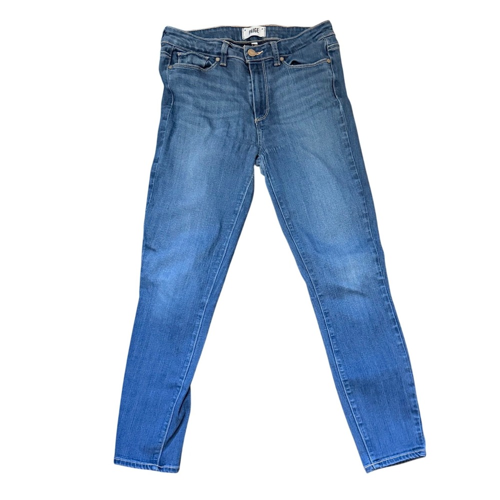 Paige‎ Womens Hoxton Ankle High Rise Skinny Jeans 29 Blue Denim Stretch